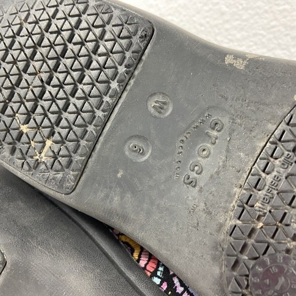 Crocs Neria Pro II Mule Clogs Pull On Multi Color Graphic Print Women's 6 Shoes - Picture 9 of 10